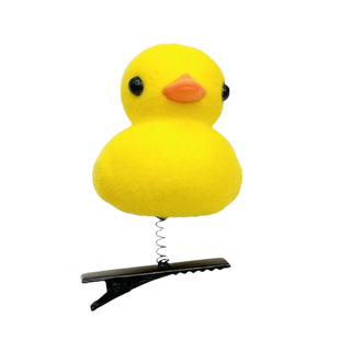 【麻将惩罚道具】小黄鸭发夹立体弹簧跨年聚会团建整蛊游戏道具