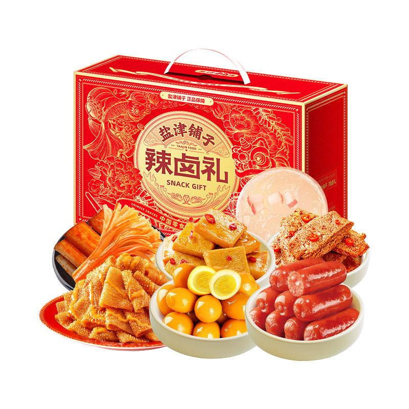 盐津铺子辣卤零食礼盒130包