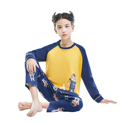 Kids/猫人儿童全棉睡衣套装