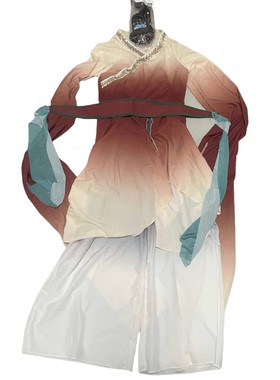 汉唐女甩袖舞蹈服套装师生同款