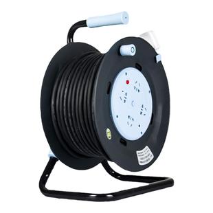 公牛线盘移动电缆绕线卷盘线轴滚子拖线空盘20m30米50延长线插座