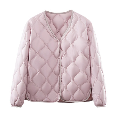 雅鹿女款轻薄短款修身保暖羽绒服