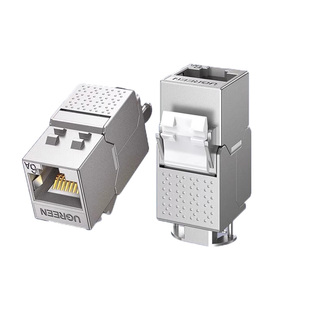 绿联六类免打网络模块rj45对接网线屏蔽插座电脑综合布线施工安装修cat7类超千兆万双直通头连接器母座