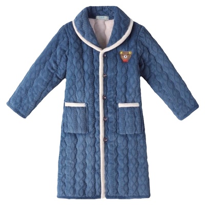 睡袍加厚加绒牛奶绒柔软保暖夹棉