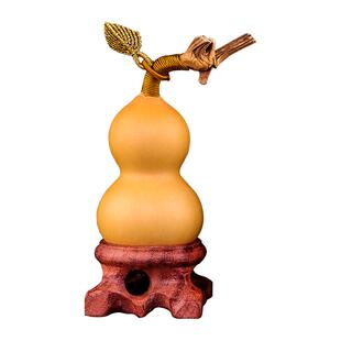 文玩葫芦手把件摆件天然特小号叶子手捻把玩件精品底座盘玩带龙头