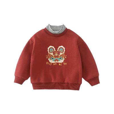 宝宝秋冬卫衣新年加绒齐齐熊