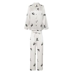 【新婚礼物】BEAST野兽派小黑猫22姆米真丝情侣睡衣生日新婚礼物