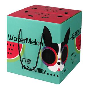 辛晟高档西瓜礼盒包装盒麒麟瓜8-10斤通用礼品盒手提空盒子包装箱