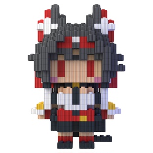 同人二创绝区零狡兔屋积木人仔系列高难度拼装小颗粒手办3d模型