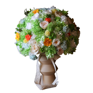 莫奈花园大款永生花日本进口奥斯汀香槟玫瑰兰花小菊蔷薇保鲜花束