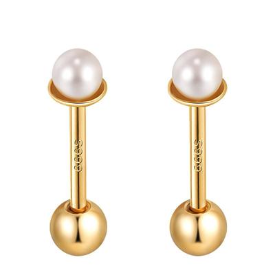 S999纯银珍珠耳钉女2025年新款