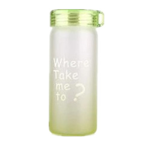 便利100迷你高硼硅磨砂渐变玻璃杯可爱女士水杯小巧便携防漏水杯