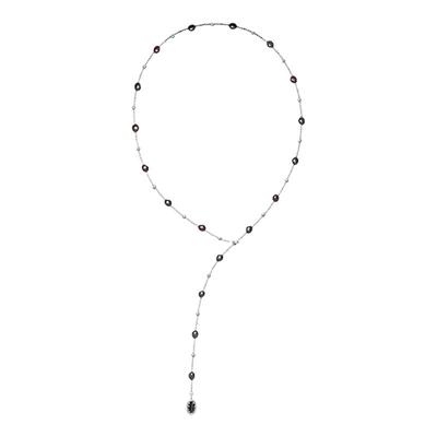 PEARLONA危险花园黑灰满天星巴洛克珍珠毛衣链项链刘忻马嘉祺同款