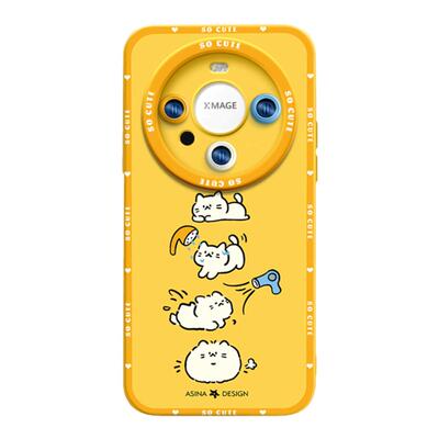 洗澡小猫适用华为mate80Promax手机壳液态硅胶mate60pro保护套挂绳mt70高级感可爱40pro全包防摔30e新款超薄