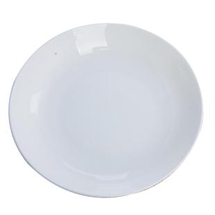 纯白骨瓷盘子餐盘家用菜盘深口碟子白色陶瓷盘深盘饺子盘白瓷餐具