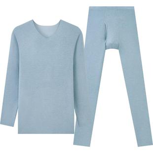 三枪热力弹保暖套装男新品抗静电无痕内衣男士抗菌秋衣秋裤套装