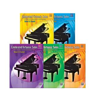 钢琴演奏家的独奏曲 范达尔 全套共一至五册 Alfred原版乐谱书 Celebrated Virtuosic Solos Book 1-5 Robert D Vandall