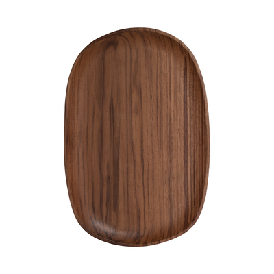 梵瀚不规则整木黑胡桃木盘子