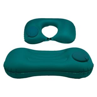 户外旅行便携充气枕头抱枕护颈枕u型枕按压吹气腰靠学生午休睡觉