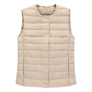 秋冬女装高级轻型羽绒背心马夹便携式叠穿马甲453275