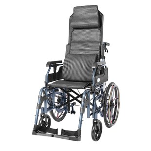 德国欧航高靠背轮椅老人折叠轻便旅行残疾老年人多功能手推代步车