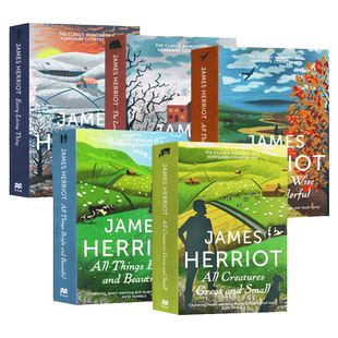 万物生灵原著全集5册 英文原版 All Creatures Great and Small 吉米哈利 James Herriot 万物既伟大又渺小有灵且美 进口英语书籍