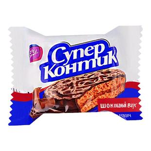 俄罗斯进口KONTI/康吉三明治巧克力饼干榛子花生炼乳夹心零食500g