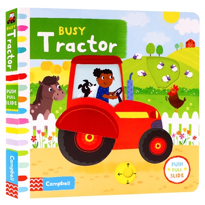 Busy Tractor 忙碌的拖拉机 机关操作纸板书进口原版英文书籍