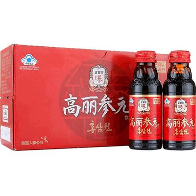 【自营】正官庄韩国原装进口红参元100ml*10瓶红参液红参饮人参液