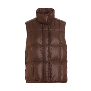 JESSIE专柜同款高级感90鹅绒羽绒服女款冬季2025新款短款马甲外套