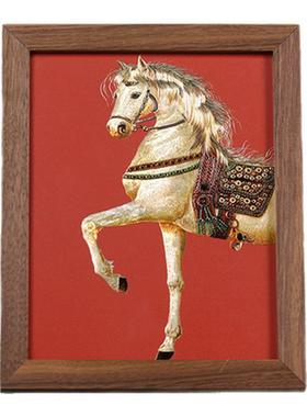 礼师傅铜雕画工艺摆台盛世宝马