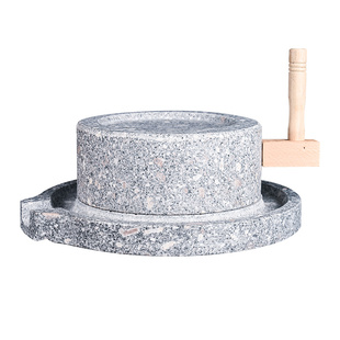 天然石磨盘小石磨家用迷你纯手工青石手摇老石磨手动型米粉豆浆机