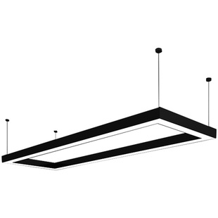 办公室吊灯长方形led长条灯现代简约会议室大厅灯工业风办公灯具
