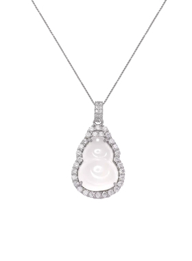 S925纯银福禄葫芦玉髓项链女款