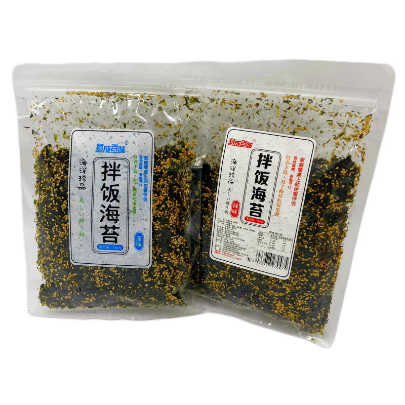 包郵大連特產(chǎn)易成百味拌飯海苔即食零食輔食佐餐伴侶魚松香辣海苔