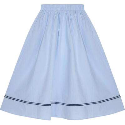 BUCH WEAR裙子女2025夏季新款休闲学院风单线条纯色半裙590701