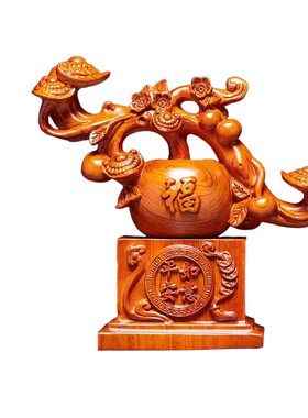 花梨木平安如意摆件复古大气