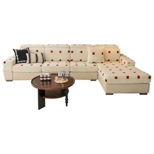 沙发套罩舒棉绒防猫抓2025新款秋冬三座一贵妃沙发笠罩全包万能套