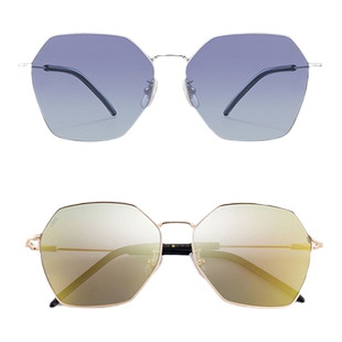 LOHO太阳眼镜男防晒防紫外线偏光开车墨镜金属简约复古近视墨镜女