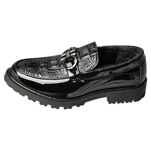 冬季加绒皮鞋男2025新款商务休闲男鞋亮面乐福鞋高级感男款皮棉鞋