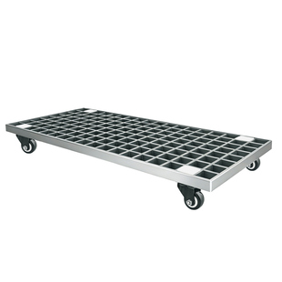 园艺长方形承重花盆可移动托盘万向轮种植花箱底座定制带轮盆景架