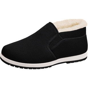 老北京布鞋女冬新款官方旗舰正品加厚羊毛千层底加绒保暖妈妈棉鞋