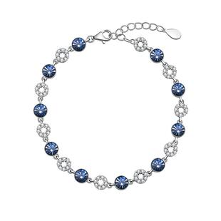 纯银手链女生海洋之心送女友的新年礼物时尚轻奢小众设计生日礼物