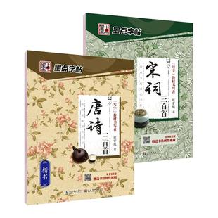 墨点字帖 唐诗三百首宋词三百首 经典文化系列练字帖楷书 荆霄鹏楷书入门硬笔书法教程初学生成人书法入门速成硬钢笔临摹正楷字贴