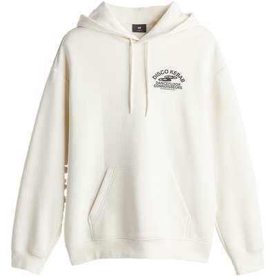 【Disco Kebab】HM男装女装卫衣秋季加绒印花宽松连帽衫1122659