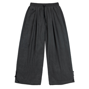 NOEARS灰色免烫垂感束脚工装休闲长裤男日系cityboy高街宽松裤子