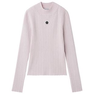 LILY BROWN2025秋冬新品MARY QUANT圆领修身针织衫上衣LWNT255034