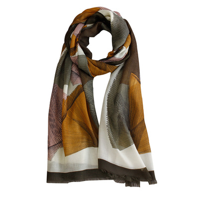 多款花型春秋柔软棉麻护肩颈纱巾