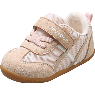 牧童婴儿步前鞋女小月龄宝宝软底鞋子2026春季新款网面学步男童鞋