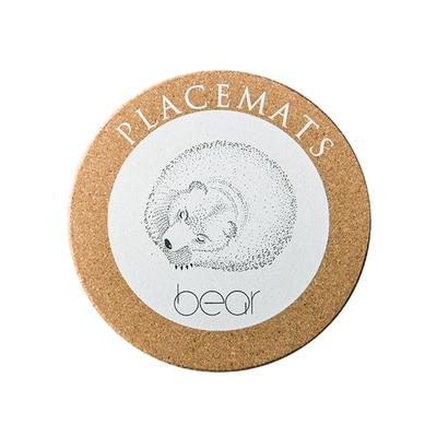 软木餐垫4个装北欧圆形隔热锅垫